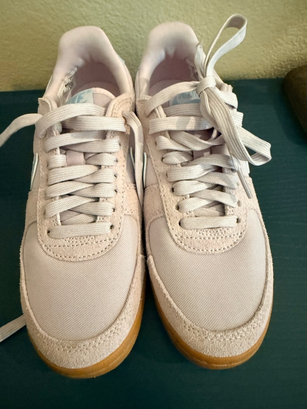 Nike Women's Low-Top Sneakers in Pale Pink with Gum Outsole